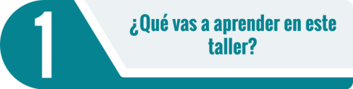 Que vas a aprender en este taller